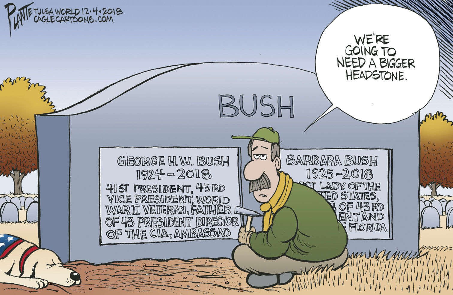 Bruce Plante Cartoon: President George H. W. Bush